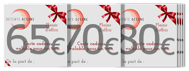 Détente océane offrir chèques cartes cadeaux